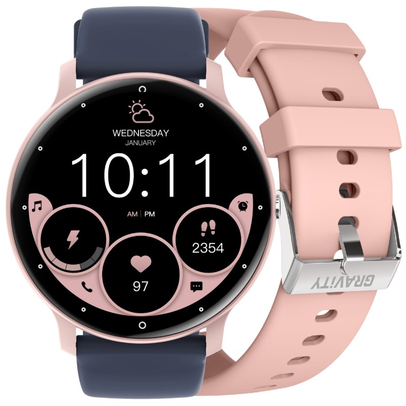 SMARTWATCH UNISEX GRAVITY GT1-7 PRO - BLUETOOTH CONNECTIONS, ADDITIONAL PASSAGE (sg027g)  SMARTWATCH UNISEX GRAVITY GT1-7 PRO - ROZMOWY BLUETOOTH, DODATKOWY PASEK (sg027g)