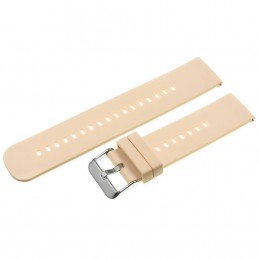 U27 rubber watch strap - cream/silver - 18mmPasek gumowy do zegarka U27 - kremowy/srebrny - 18mm
