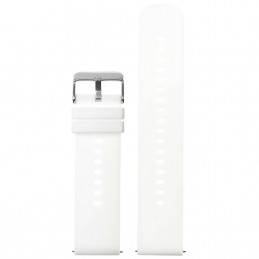 U27 rubber watch strap - white/silver - 22mmPasek gumowy do zegarka U27 - biały/srebrny - 22mm