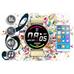 WOMEN'S SMARTWATCH Rubicon RNCF01 - OWN dial, PULSOMETER (sr047b)SMARTWATCH DAMSKI Rubicon RNCF01 - WŁASNE TARCZE, PULSOMETR (sr047b)