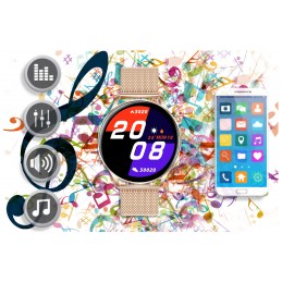 SMARTWATCH FOR WOMEN Rubicon RNCE81 - CONNECTIONS, PULSOKSYMETER (sr045b)SMARTWATCH DAMSKI Rubicon RNCE81 - WYKONYWANIE POŁĄCZEŃ, PULSOKSYMETR (sr045b)
