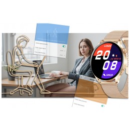 SMARTWATCH FOR WOMEN Rubicon RNCE81 - CONNECTIONS, PULSOKSYMETER (sr045b)SMARTWATCH DAMSKI Rubicon RNCE81 - WYKONYWANIE POŁĄCZEŃ, PULSOKSYMETR (sr045b)