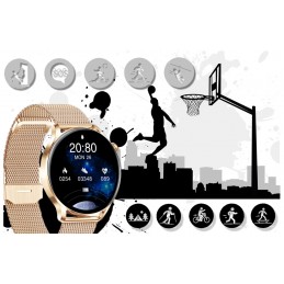 SMARTWATCH FOR WOMEN Rubicon RNCE81 - CONNECTIONS, PULSOKSYMETER (sr045b)SMARTWATCH DAMSKI Rubicon RNCE81 - WYKONYWANIE POŁĄCZEŃ, PULSOKSYMETR (sr045b)