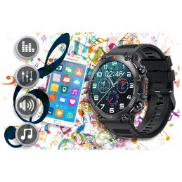 SMARTWATCH MEN'S Rubicon RNCE95 - CONNECTIONS, PULSOKSYMETER (sr040a)SMARTWATCH MĘSKI Rubicon RNCE95 - WYKONYWANIE POŁĄCZEŃ, PULSOKSYMETR (sr040a)