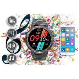 Men's SMARTWATCH Rubicon RNCF08 - CALL MAKING - BLUETOOTH CALL - 4GB MP3 PLAYER (sr053a)SMARTWATCH MĘSKI Rubicon RNCF08 - WYKONYWANIE POŁĄCZEŃ - BLUETOOTH CALL - ODTWARZACZ MP3 4GB (sr053a)