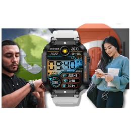 GRAVITY GT6-8 MEN'S SMARTWATCH - CALL EXECUTION, SNOW MONITOR (sg020h)SMARTWATCH MĘSKI GRAVITY GT6-8 - WYKONYWANIE POŁĄCZEŃ, MONITOR SNU (sg020h)