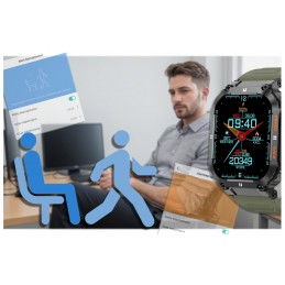 GRAVITY GT6-6 MEN'S SMARTWATCH - CALL MAKING, SNOW MONITOR (sg020f)SMARTWATCH MĘSKI GRAVITY GT6-6 - WYKONYWANIE POŁĄCZEŃ, MONITOR SNU (sg020f)