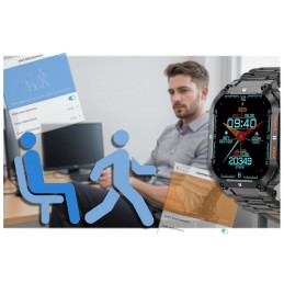 GRAVITY GT6-2 MEN'S SMARTWATCH - CALL MAKING, SNOW MONITOR (sg020b)SMARTWATCH MĘSKI GRAVITY GT6-2 - WYKONYWANIE POŁĄCZEŃ, MONITOR SNU (sg020b)