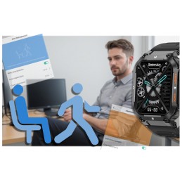 GRAVITY GT6-1 MEN'S SMARTWATCH - CALL EXECUTION, SNOW MONITOR (sg020a)SMARTWATCH MĘSKI GRAVITY GT6-1 - WYKONYWANIE POŁĄCZEŃ, MONITOR SNU (sg020a)