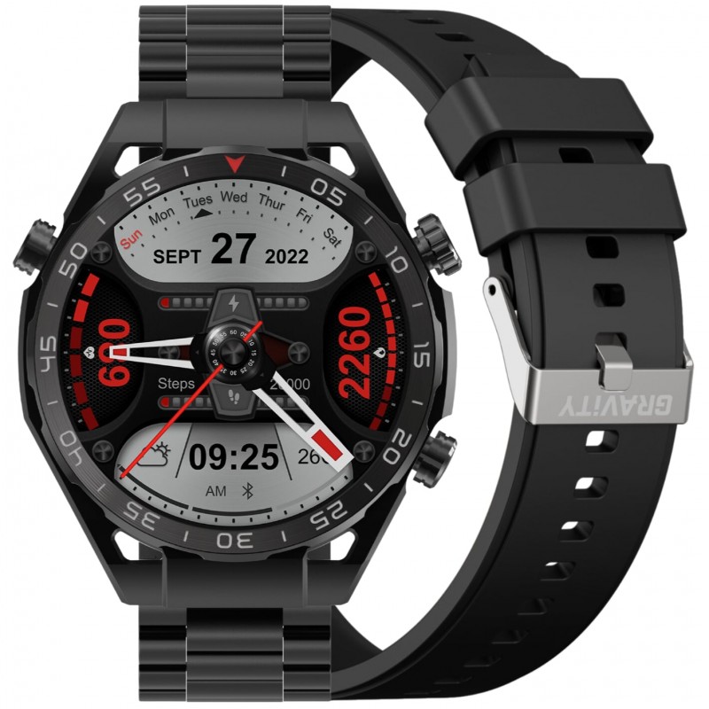 SMARTWATCH MEN'S GRAVITY GT13-1 - ADDITIONAL BELT (sg028a)  SMARTWATCH MĘSKI GRAVITY GT13-1 - DODATKOWY PASEK (sg028a)