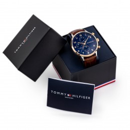TOMMY HILFIGER LEONARD MEN'S WATCH 1791987 (zf089b) + BOXZEGAREK MĘSKI TOMMY HILFIGER LEONARD 1791987 (zf089b) + BOX