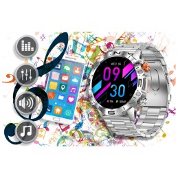 GRAVITY GT20-2 MEN'S SMARTWATCH - AMOLED, ADDITIONAL BELT (sg024b)SMARTWATCH MĘSKI GRAVITY GT20-2 - AMOLED, DODATKOWY PASEK (sg024b)