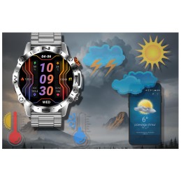 GRAVITY GT20-2 MEN'S SMARTWATCH - AMOLED, ADDITIONAL BELT (sg024b)SMARTWATCH MĘSKI GRAVITY GT20-2 - AMOLED, DODATKOWY PASEK (sg024b)