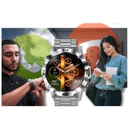 GRAVITY GT20-2 MEN'S SMARTWATCH - AMOLED, ADDITIONAL BELT (sg024b)SMARTWATCH MĘSKI GRAVITY GT20-2 - AMOLED, DODATKOWY PASEK (sg024b)