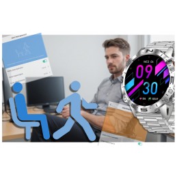 GRAVITY GT20-2 MEN'S SMARTWATCH - AMOLED, ADDITIONAL BELT (sg024b)SMARTWATCH MĘSKI GRAVITY GT20-2 - AMOLED, DODATKOWY PASEK (sg024b)