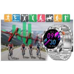 GRAVITY GT20-2 MEN'S SMARTWATCH - AMOLED, ADDITIONAL BELT (sg024b)SMARTWATCH MĘSKI GRAVITY GT20-2 - AMOLED, DODATKOWY PASEK (sg024b)