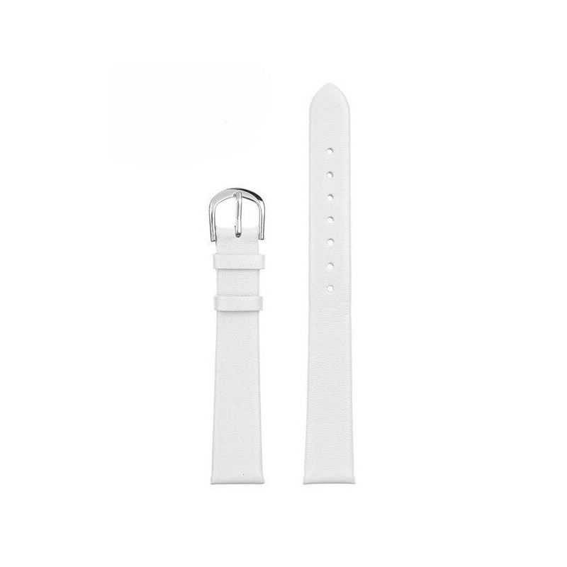 W36L leather watch strap - white - 18mm  Pasek skórzany do zegarka W83L - beżowy - 18mm