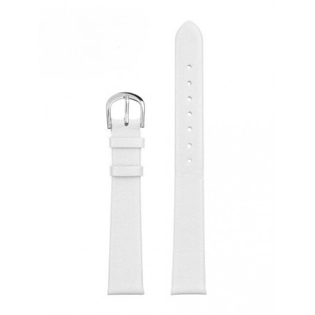 W36L leather watch strap - white - 18mm