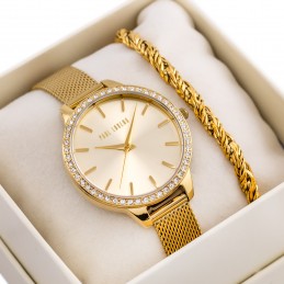 KOMPLET PREZENTOWY DAMSKI PAUL LORENS - Zegarek + bransoletka - (zg545e)KOMPLET PREZENTOWY DAMSKI PAUL LORENS - Zegarek + bransoletka - (zg545e)