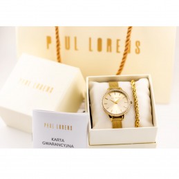 KOMPLET PREZENTOWY DAMSKI PAUL LORENS - Zegarek + bransoletka - (zg545e)KOMPLET PREZENTOWY DAMSKI PAUL LORENS - Zegarek + bransoletka - (zg545e)