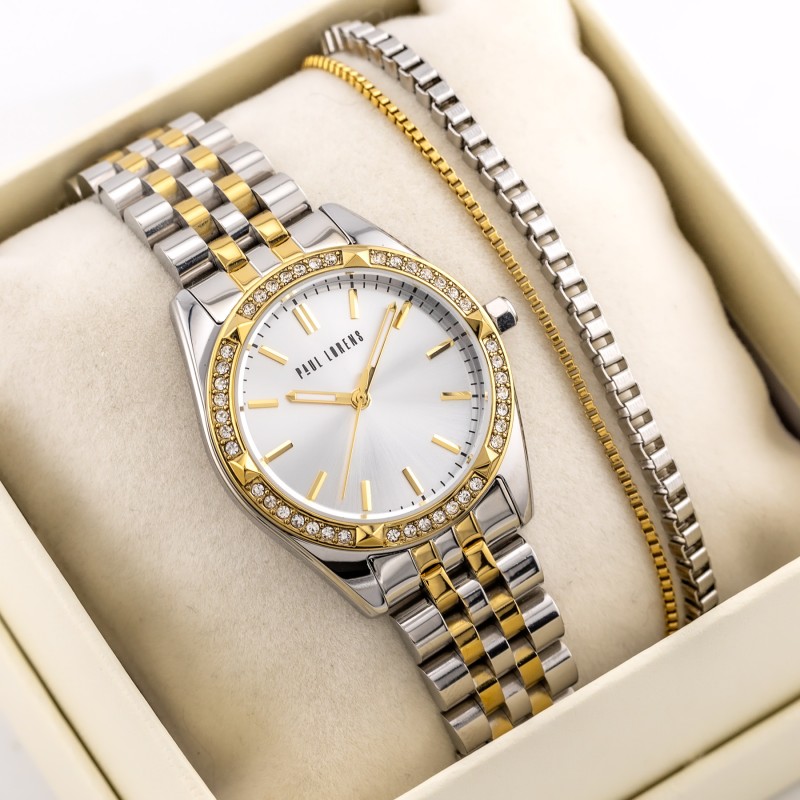 KOMPLET PREZENTOWY DAMSKI PAUL LORENS - Zegarek + bransoletka(zg543e)  KOMPLET PREZENTOWY DAMSKI PAUL LORENS - Zegarek + bransoletka(zg543e)