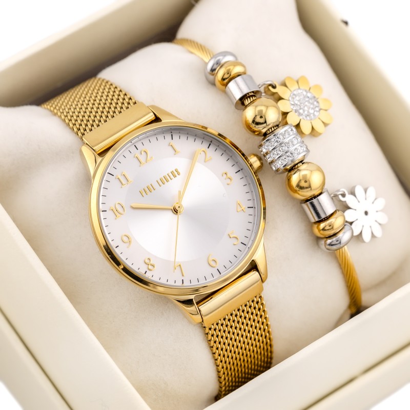 KOMPLET PREZENTOWY DAMSKI PAUL LORENS - Zegarek + bransoletka - (zg550e)  KOMPLET PREZENTOWY DAMSKI PAUL LORENS - Zegarek + bransoletka - (zg550e)