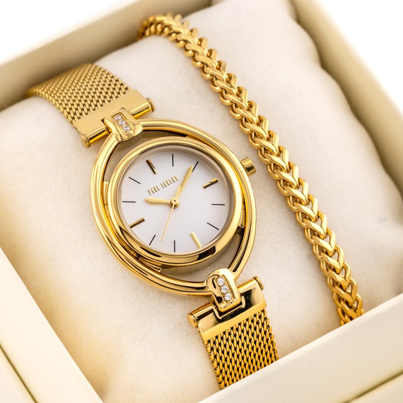 KOMPLET PREZENTOWY DAMSKI PAUL LORENS - Zegarek + bransoletka - (zg555f)  KOMPLET PREZENTOWY DAMSKI PAUL LORENS - Zegarek + bransoletka - (zg555f)