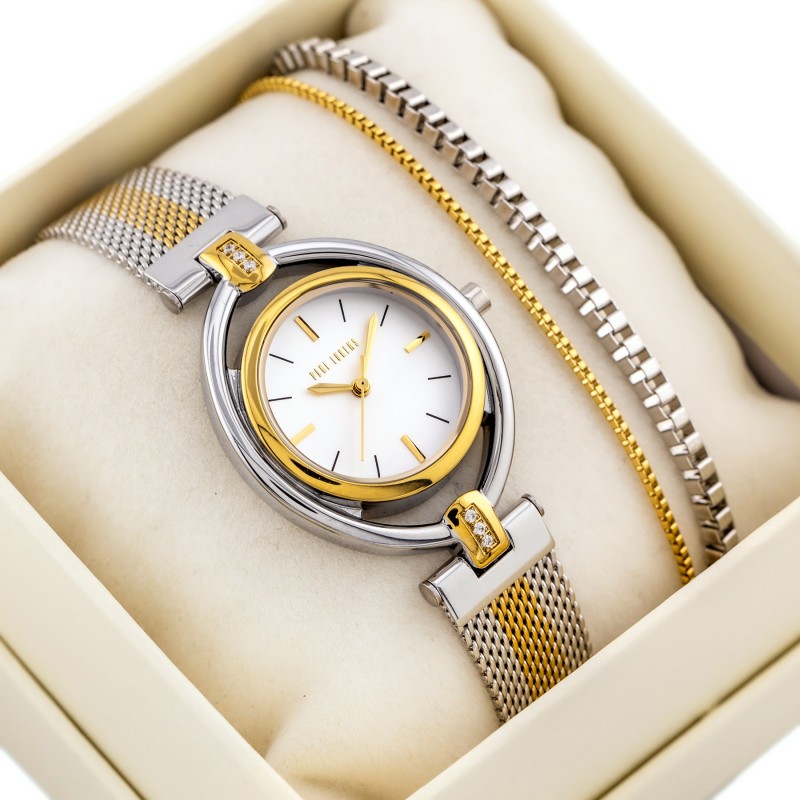 KOMPLET PREZENTOWY DAMSKI PAUL LORENS - Zegarek + bransoletka - (zg555e)  KOMPLET PREZENTOWY DAMSKI PAUL LORENS - Zegarek + bransoletka - (zg555e)