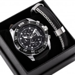 KOMPLET PREZENTOWY MĘSKI PAUL LORENS - Zegarek + Bransoletka (zg375e)KOMPLET PREZENTOWY MĘSKI PAUL LORENS - Zegarek + Bransoletka (zg375e)