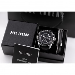 KOMPLET PREZENTOWY MĘSKI PAUL LORENS - Zegarek + Bransoletka (zg375e)KOMPLET PREZENTOWY MĘSKI PAUL LORENS - Zegarek + Bransoletka (zg375e)