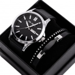 KOMPLET PREZENTOWY MĘSKI PAUL LORENS - Zegarek + Bransoletka  (zg374e)KOMPLET PREZENTOWY MĘSKI PAUL LORENS - Zegarek + Bransoletka  (zg374e)