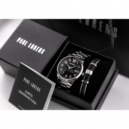 KOMPLET PREZENTOWY MĘSKI PAUL LORENS - Zegarek + Bransoletka  (zg368d)KOMPLET PREZENTOWY MĘSKI PAUL LORENS - Zegarek + Bransoletka  (zg368d)