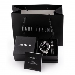 KOMPLET PREZENTOWY MĘSKI PAUL LORENS - Zegarek + Bransoletka  (zg368d)KOMPLET PREZENTOWY MĘSKI PAUL LORENS - Zegarek + Bransoletka  (zg368d)