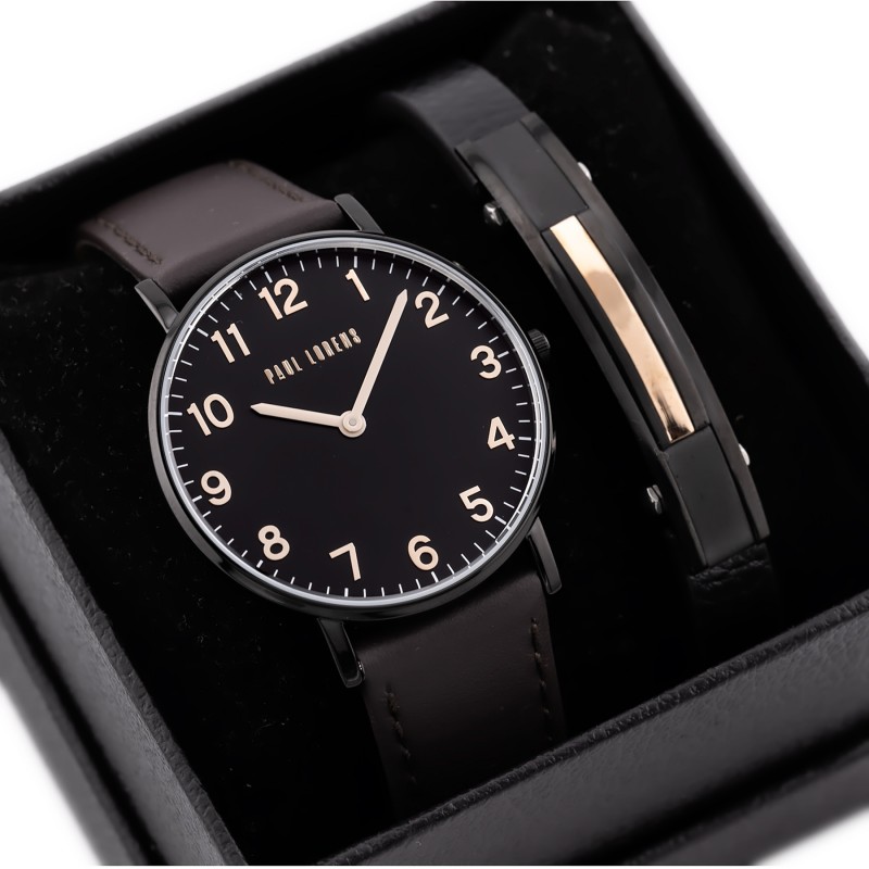 KOMPLET PREZENTOWY MĘSKI PAUL LORENS - Zegarek + Bransoletka (zg370g)  KOMPLET PREZENTOWY MĘSKI PAUL LORENS - Zegarek + Bransoletka (zg370g)