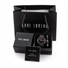 KOMPLET PREZENTOWY MĘSKI PAUL LORENS - Zegarek + Bransoletka (zg370f)KOMPLET PREZENTOWY MĘSKI PAUL LORENS - Zegarek + Bransoletka (zg370f)