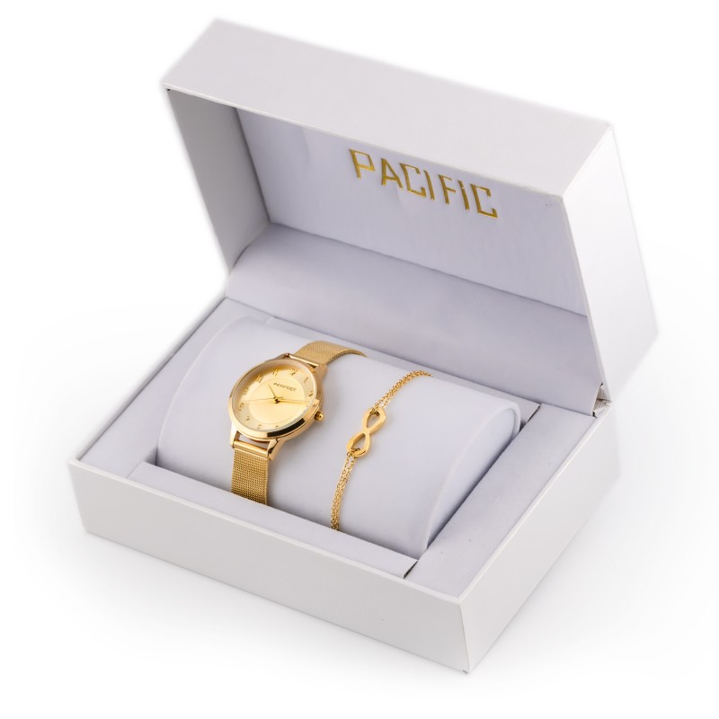 KOMPLET PREZENTOWY DAMSKI - Zegarek + bransoletka (zp532e)  KOMPLET PREZENTOWY DAMSKI - Zegarek + bransoletka (zp532e)