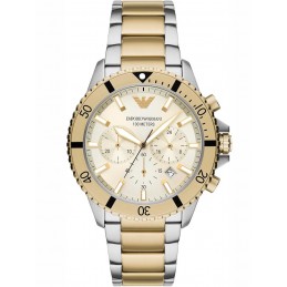 ZEGAREK MĘSKI EMPORIO ARMANI AR11606 Two-Tone Chronograph + BOXZEGAREK MĘSKI EMPORIO ARMANI AR11606 Two-Tone Chronograph + BOX