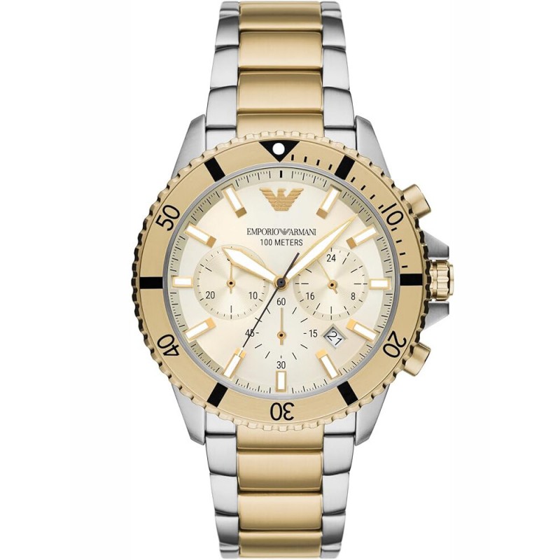 ZEGAREK MĘSKI EMPORIO ARMANI AR11606 Two-Tone Chronograph + BOX  ZEGAREK MĘSKI EMPORIO ARMANI AR11606 Two-Tone Chronograph + BOX