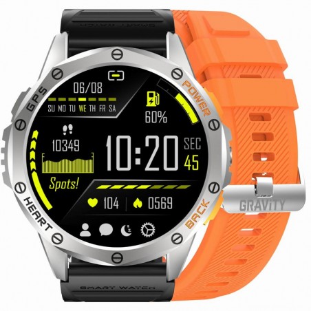 SMARTWATCH MĘSKI GRAVITY GT24-4 - LATARKA, DODATKOWY PASEK  (sg033d)