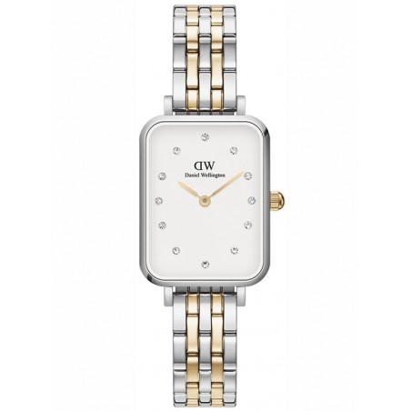ZEGAREK DAMSKI DANIEL WELLINGTON Quadro Lumine 5-link two-tone 20mm DW00100625 + BOX (zw519f)