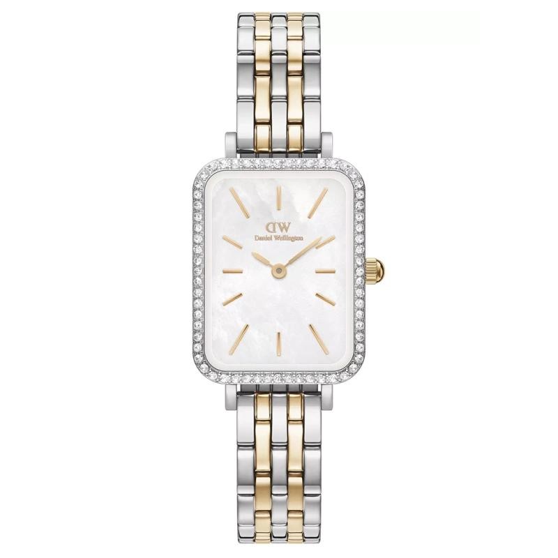 ZEGAREK DAMSKI DANIEL WELLINGTON Quadro Lumine Bezel 5-Link Two-Tone DW00100671 + BOX (zw519g)  ZEGAREK DAMSKI DANIEL WELLINGTON Quadro Lumine Bezel 5-Link Two-Tone DW00100671 + BOX (zw519g)