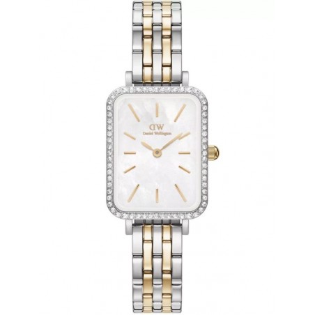 ZEGAREK DAMSKI DANIEL WELLINGTON Quadro Lumine Bezel 5-Link Two-Tone DW00100671 + BOX (zw519g)