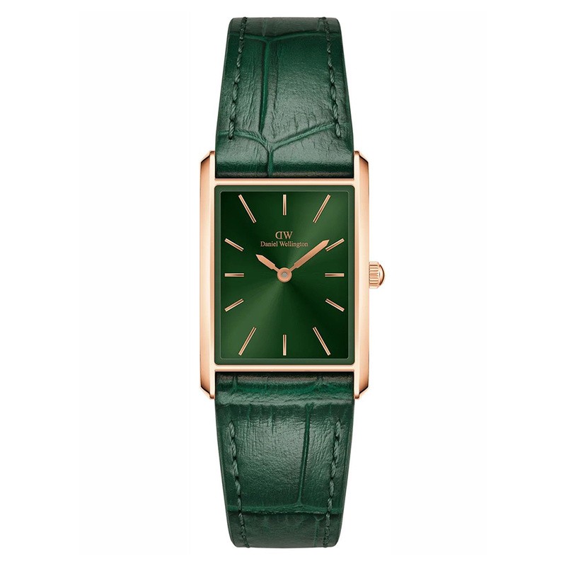 ZEGAREK DAMSKI DANIEL WELLINGTON Bound Crocodile Emerald Rose Gold 22mm DW00100694 + BOX  ZEGAREK DAMSKI DANIEL WELLINGTON Bound Crocodile Emerald Rose Gold 22mm DW00100694 + BOX