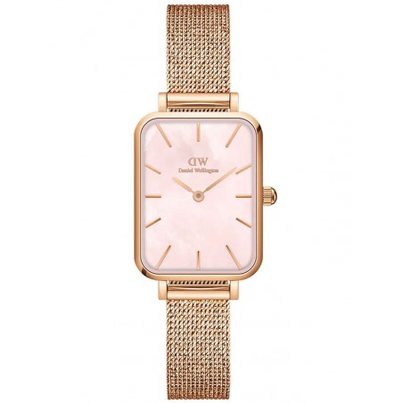 ZEGAREK DAMSKI DANIEL WELLINGTON Quadro Pressed Melrose Pearl 20mm DW00100510 + BOX (zw505o)