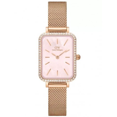 ZEGAREK DAMSKI DANIEL WELLINGTON Quadro Lumine Bezel Melrose Pink DW00100669 + BOX (zw519j)
