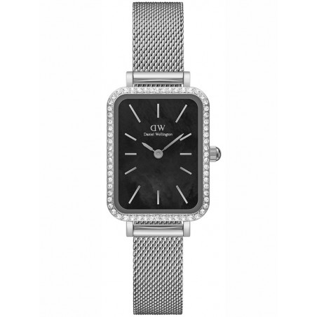 ZEGAREK DAMSKI DANIEL WELLINGTON Quadro Silver Mesh DW00100667 + BOX (zw519k)