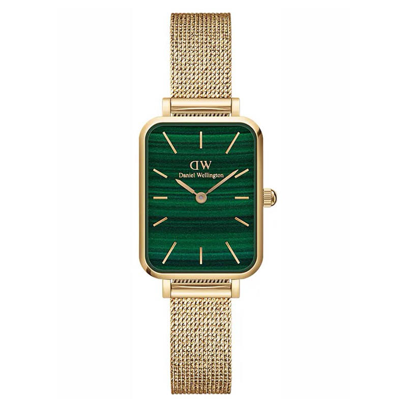 ZEGAREK DAMSKI DANIEL WELLINGTON Quadro Pressed Evergold Emerald 20mm DW00100561+ BOX (zw505m)  ZEGAREK DAMSKI DANIEL WELLINGTON Quadro Pressed Evergold Emerald 20mm DW00100561+ BOX (zw505m)