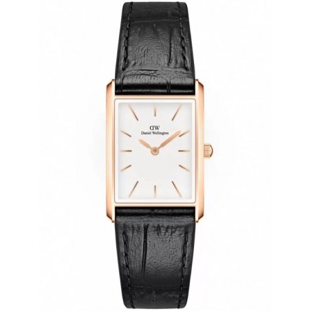 ZEGAREK DAMSKI DANIEL WELLINGTON Bound Black Crocodile Rose Gold 24mm DW00100698 + BOX