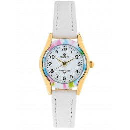 ZEGAREK DZIECIĘCY PERFECT LP223-05 KOMUNIJNY - biały/kolorowy + BOXZEGAREK DZIECIĘCY PERFECT LP223-05 KOMUNIJNY - biały/kolorowy + BOX