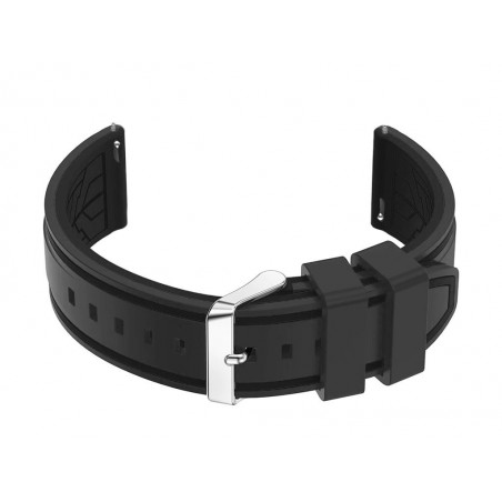 U14 rubber watch strap - gray/black - 22mm